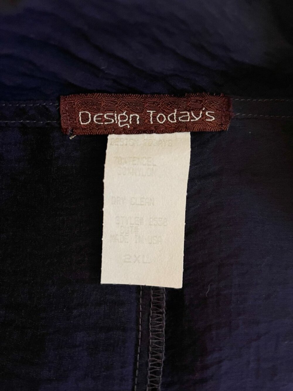 Design Today's Size 2XL Sheer Purple Coat Double-Breasted - Picture 2 of 10